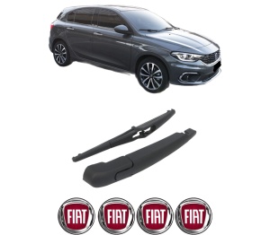 Set brat stergator spate cu lamela pentru FIAT TIPO Hatchback (356_, 357_) din 2016-2020, pentru spate, din cauciuc siliconat rezistent, 4 stickere auto FIAT v2089