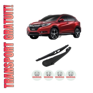 Set brat stergator spate cu lamela pentru HONDA HR-V (RU) din 2019, pentru spate, din cauciuc siliconat rezistent, 4 stickere auto HONDA
