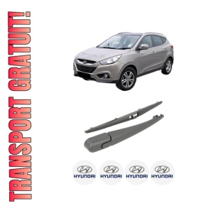 Set brat stergator spate cu lamela pentru HYUNDAI ix35 (LM, EL, ELH) din 2009-2015, pentru spate, din cauciuc siliconat rezistent, 4 stickere auto HYUNDAI