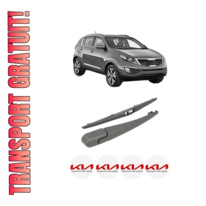Set brat stergator spate cu lamela pentru KIA SPORTAGE III (SL) din 2010-2015, pentru spate, din cauciuc siliconat rezistent, 4 stickere auto KIA