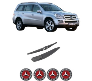 Set brat stergator spate cu lamela pentru MERCEDES-BENZ GL-CLASS (X164) din 2009-2012, pentru spate, din cauciuc siliconat rezistent, 4 stickere auto MERCEDES-BENZ v1408