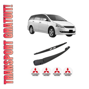 Set brat stergator spate cu lamela pentru MITSUBISHI GRANDIS (NA_W) din 2004-2011, pentru spate, din cauciuc siliconat rezistent, 4 stickere auto MITSUBISHI