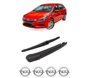 Set brat stergator spate cu lamela pentru OPEL ASTRA K (B16) din 2015-2022, pentru spate, din cauciuc siliconat rezistent, 4 stickere auto OPEL v983