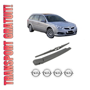 Set brat stergator spate cu lamela pentru OPEL VECTRA C Estate (Z02) din 2003-2009, pentru spate, din cauciuc siliconat rezistent, 4 stickere auto OPEL