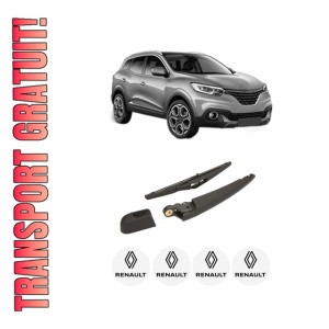 Set brat stergator spate cu lamela pentru RENAULT KADJAR (HA_, HL_) din 2015-2016, pentru spate, din cauciuc siliconat rezistent, 4 stickere auto RENAULT
