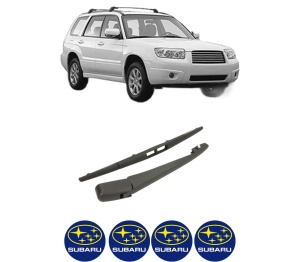Set brat stergator spate cu lamela pentru SUBARU FORESTER (SH_) din 2008-2013, pentru spate, din cauciuc siliconat rezistent, 4 stickere auto SUBARU v445