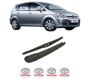 Set brat stergator spate cu lamela pentru TOYOTA COROLLA Verso (ZER_, ZZE12_, R1_) din 2004-2009, pentru spate, din cauciuc siliconat rezistent, 4 stickere auto TOYOTA v318