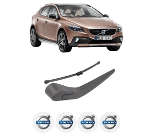 Set brat stergator spate cu lamela pentru VOLVO V40 Cross Country (526) din 2012-2019, pentru spate, din cauciuc siliconat rezistent, 4 stickere auto VOLVO v78