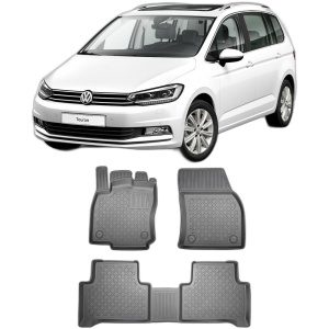 Set covorase ARISTAR, VOLKSWAGEN TOURAN II, din 09.2015 - Prezent, covorase tavita, caroserie VAN 5-7 LOCURI, fara rand 3, compatibile cu autoturismul VOLKSWAGEN TOURAN I - Img 2