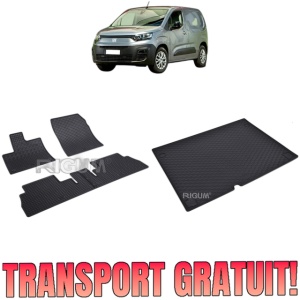 Set Covorase Auto Si Tavita Portbagaj FIAT DOBLO III din 07.2022 - 2026, caroserie van 5 locuri, AMPATAMENT L1, 5 LOCURI