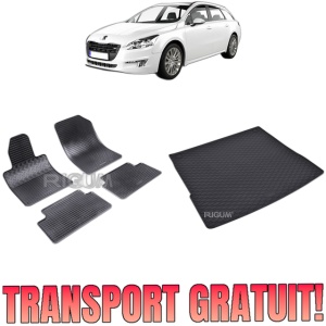 Set Covorase Auto Si Tavita Portbagaj PEUGEOT 508 I din 01.2011 - 09.2018, caroserie combi,