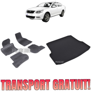 Set Covorase Auto Si Tavita Portbagaj SKODA OCTAVIA II din 03.2004 - 01.2013, caroserie hatchback,