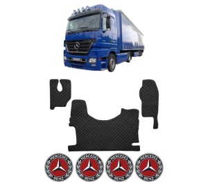 Set covorase Camion Tir MERCEDES-BENZ ACTROS MP2 / MP3 din 2002-2009, Auto, 4x Stickere auto cu MERCEDES-BENZ