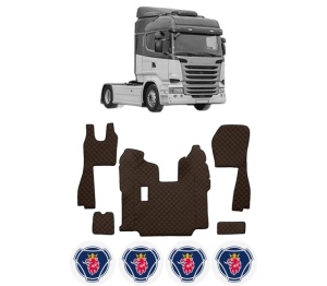 Set covorase Camion Tir SCANIA R I din 2004-2019, Auto, 4x Stickere auto cu SCANIA