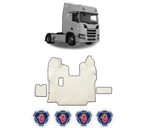Set covorase Camion Tir SCANIA R II din 2016-2024, Auto, 4x Stickere auto cu SCANIA