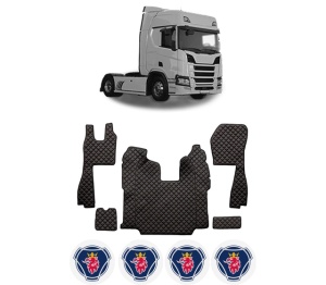 Set covorase Camion Tir SCANIA R II din 2016-2024, Auto, 4x Stickere auto cu SCANIA