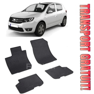 Set covorase Dacia Sandero II Hatchback 12.2012 - 12.2020 si 4 stickere rotunde Dacia