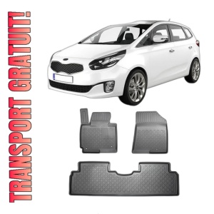 Set covorase KIA CARENS IV, din 04.2013 - 08.2019, covorase tavita, caroserie VAN 5-7 LOCURI, fara rand 3, compatibile cu autoturismul KIA CARENS IV, ARISTAR