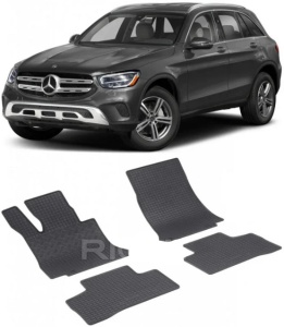 Set covorase Mercedes GLC X253 SUV 09.2015 - prezent si 4 stickere rotunde Mercedes accesorii pentru autoturismul tau - masina v4647