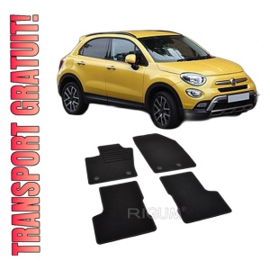 Set covorase mocheta Fiat 500X, 2015-prezent, din mocheta, compatibile cu autoturismul Fiat 500X