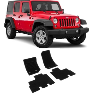 Set covorase mocheta Jeep Wrangler 3 (JK), 2006-2018, din mocheta, compatibile cu autoturismul Jeep Wrangler 3 (JK) - Img 2