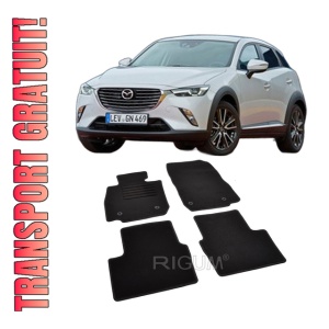 Set covorase mocheta Mazda CX3, 2015-prezent, din mocheta, compatibile cu autoturismul Mazda CX3
