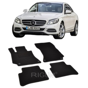Set covorase mocheta Mercedes Clasa C W205, 2014-2021, din mocheta, compatibile cu autoturismul Mercedes Clasa C W205 - Img 2