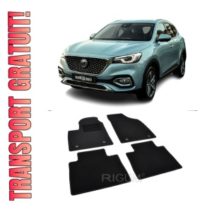 Set covorase mocheta MG HS 2018-2024, din mocheta, compatibile cu autoturismul MG HS