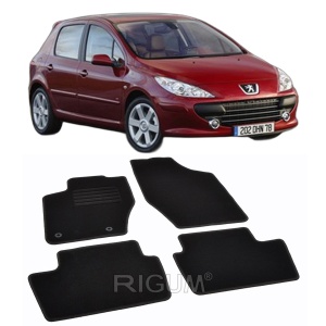 Set covorase mocheta Peugeot 307 (T5) inainte de facelift, 2001-2004, din mocheta, compatibile cu autoturismul Peugeot 307 (T5) inainte de facelift - Img 2