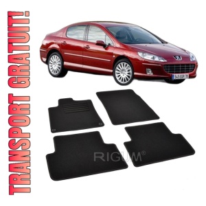 Set covorase mocheta Peugeot 407, 2004-2010, din mocheta, compatibile cu autoturismul Peugeot 407