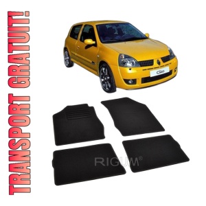 Set covorase mocheta Renault Clio 2, 1997-2005, din mocheta, compatibile cu autoturismul Renault Clio 2