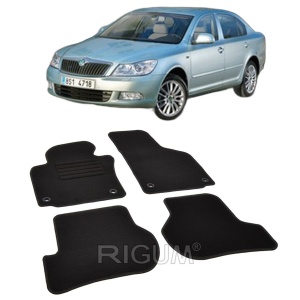 Set covorase mocheta Skoda Octavia 2 (1Z) / Octavia Tour 2 (1Z), 2004-2013 (sistem fixare oval), din mocheta, compatibile cu autoturismul Skoda Octavia 2 (1Z) / Octavia Tour 2 (1Z) - Img 2