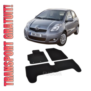Set covorase mocheta Toyota Yaris 2 (XP90), 2006-2011, din mocheta, compatibile cu autoturismul Toyota Yaris 2 (XP90)