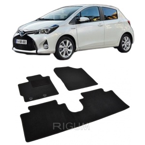 Set covorase mocheta Toyota Yaris 3 2011-2020 (motorizare clasica - NU hybrid), din mocheta, compatibile cu autoturismul Toyota Yaris 3 (motorizare clasica NU hybrid - Img 2