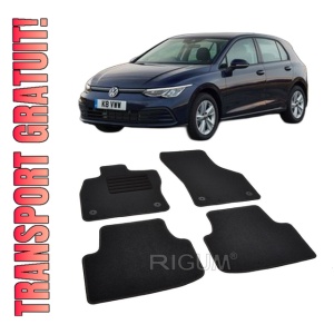 Set covorase mocheta VW Golf 8 hatchback, 2019-prezent, din mocheta, compatibile cu autoturismul VW Golf 8 hatchback