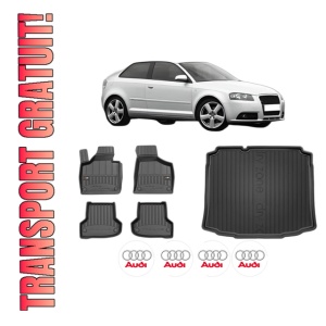 Set Covorase Presuri Auto Si Tavita Portbagaj AUDI A3 (8P1) din 2003-2012 AUDI