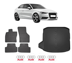Set Covorase Presuri Auto Si Tavita Portbagaj AUDI A3 (8V1, 8VK) din 2012-2020 AUDI - Img 2