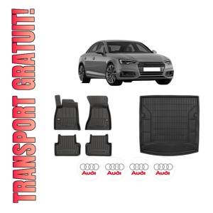 Set Covorase Presuri Auto Si Tavita Portbagaj AUDI A4 B9 (8W2, 8WC) din 2015-2021 AUDI