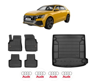 Set Covorase Presuri Auto Si Tavita Portbagaj AUDI Q8 (4MN, 4MT) din 2018-2024 AUDI - Img 2