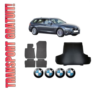 Set Covorase Presuri Auto Si Tavita Portbagaj BMW Seria 3 Touring Van (F31) din 2012-2019 BMW