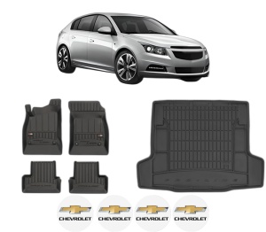 Set Covorase Presuri Auto Si Tavita Portbagaj CHEVROLET CRUZE Hatchback (J305) din 2011-2015 CHEVROLET - Img 2