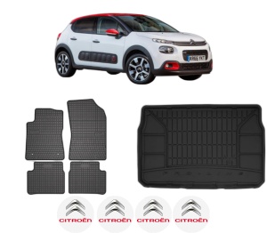 Set Covorase Presuri Auto Si Tavita Portbagaj CITROEN C3 III (SX) din 2016-2018 CITROEN - Img 2
