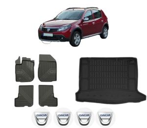 Set Covorase Presuri Auto Si Tavita Portbagaj DACIA SANDERO din 2008-2020 DACIA - Img 2