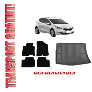 Set Covorase Presuri Auto Si Tavita Portbagaj KIA CEE'D (JD) din 2012-2018 KIA