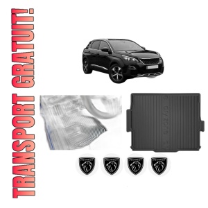 Set Covorase Presuri Auto Si Tavita Portbagaj PEUGEOT 3008 II SUV (MC_, MR_, MJ_, M4_) din 2016-2023 PEUGEOT