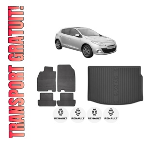 Set Covorase Presuri Auto Si Tavita Portbagaj RENAULT MEGANE III Hatchback Van (BZ_) din 2008-2015 RENAULT