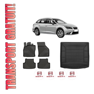 Set Covorase Presuri Auto Si Tavita Portbagaj SEAT LEON ST (5F8) din 2012-2020 SEAT