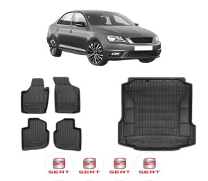 Set Covorase Presuri Auto Si Tavita Portbagaj SEAT TOLEDO IV (KG3) din 2012-2019 SEAT - Img 2