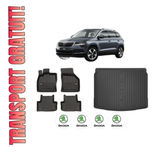 Set Covorase Presuri Auto Si Tavita Portbagaj SKODA KAROQ (NU7, ND7) din 2017-2020 SKODA