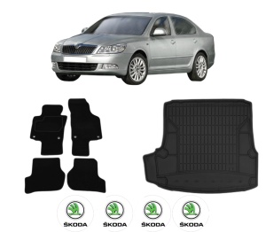 Set Covorase Presuri Auto Si Tavita Portbagaj SKODA Octavia II (1Z3) din 2004-2013 SKODA - Img 2